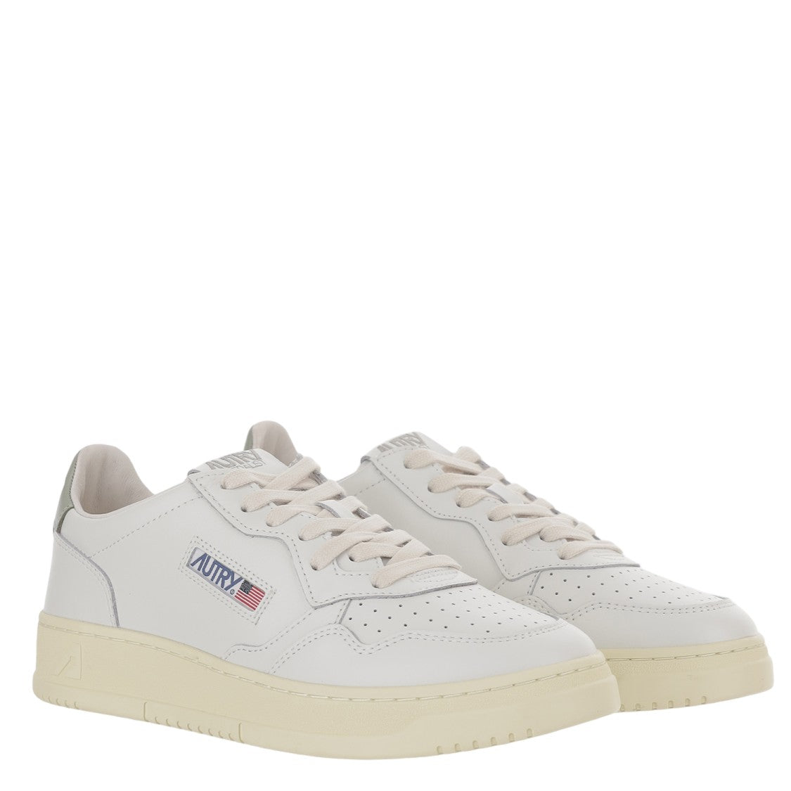 Autry Perforated Leather Low Sneakers With Subtle Branding