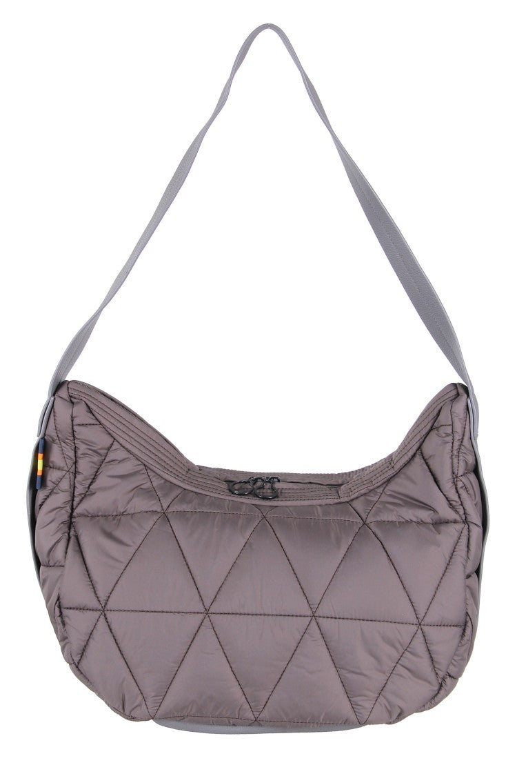 K-Way Quilted Shoulder Bag With Padded Texture