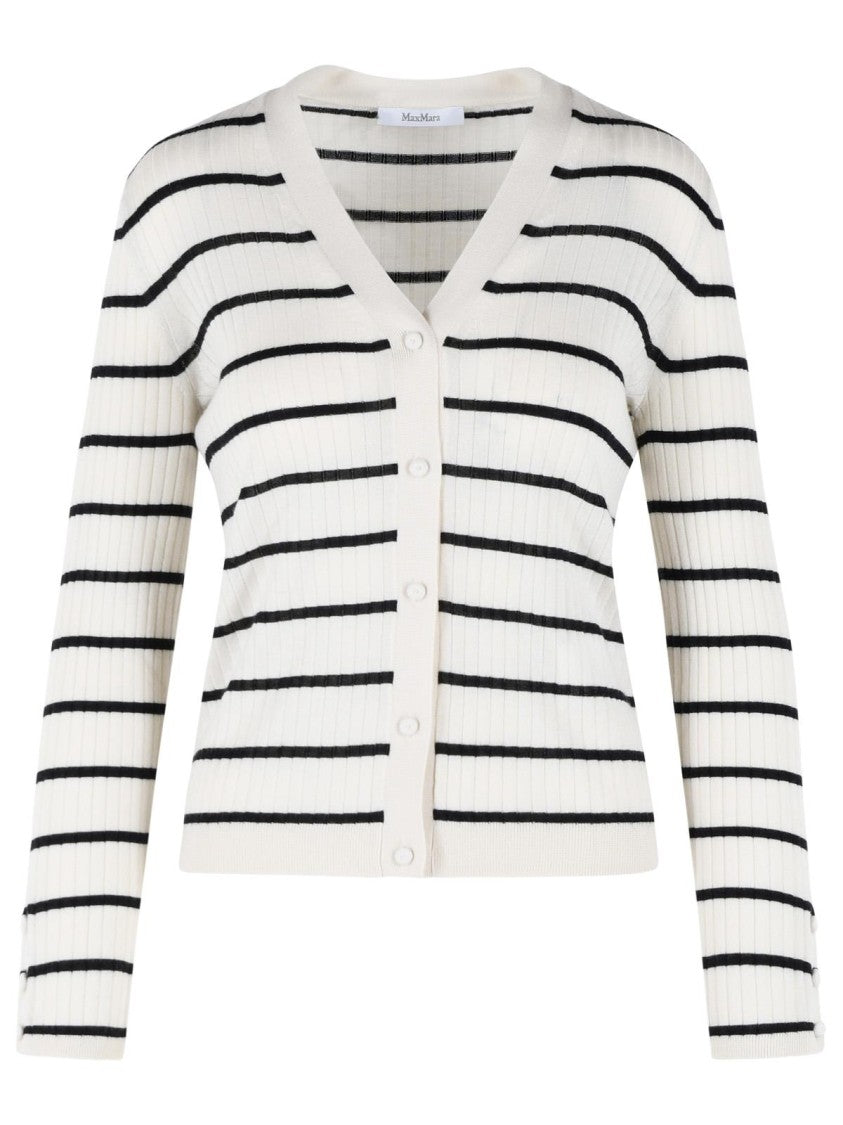 Max Mara 'Pedale' Cashmere And Cream Silk Cardigan