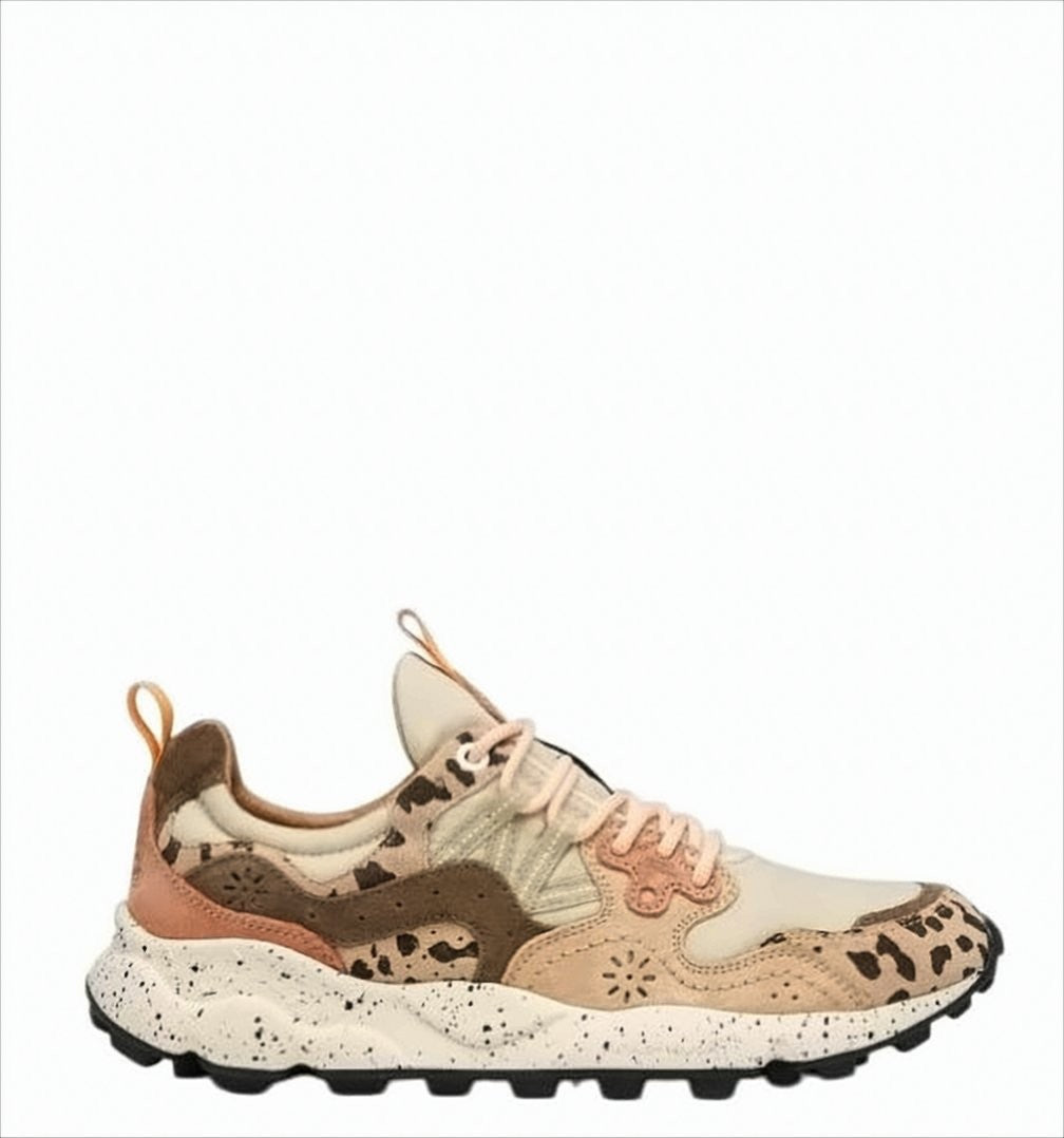 Flower Mountain Outdoor Sneakers With Animal-Print Inserts