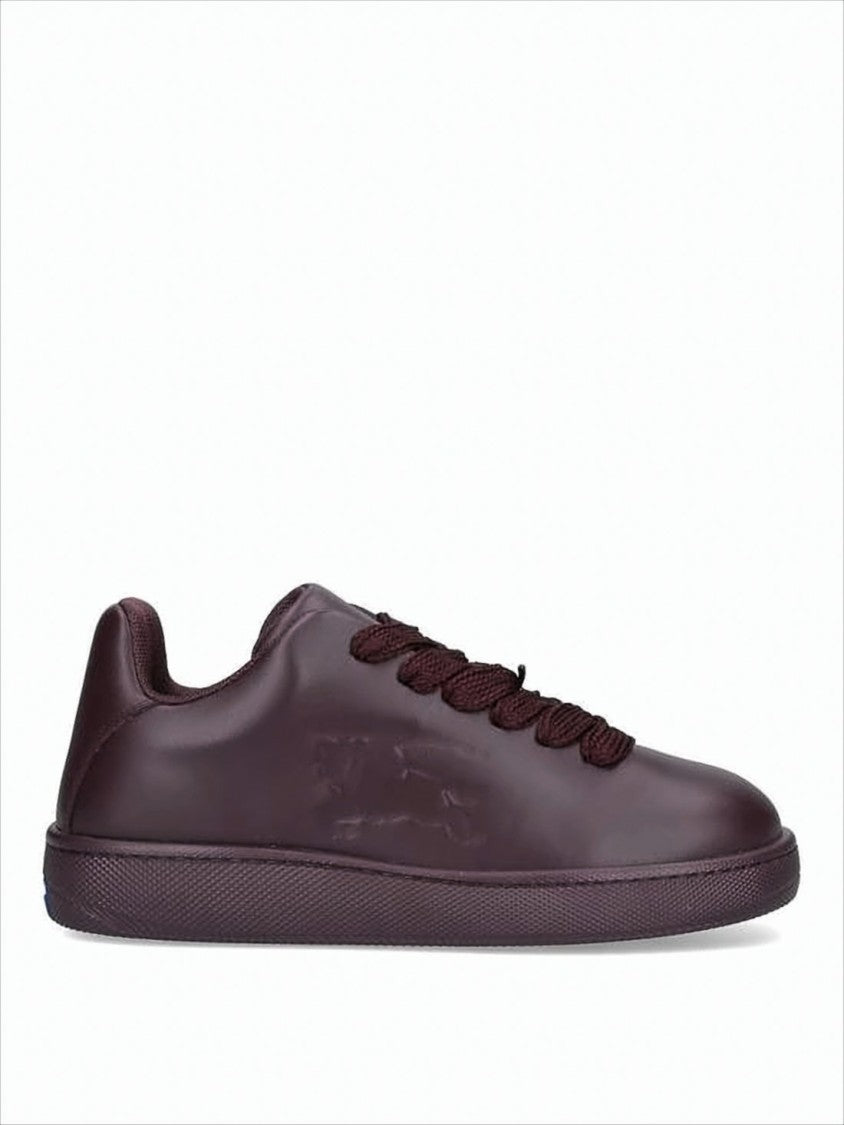 Burberry Low-Top Burgundy Calf Leather Sneakers