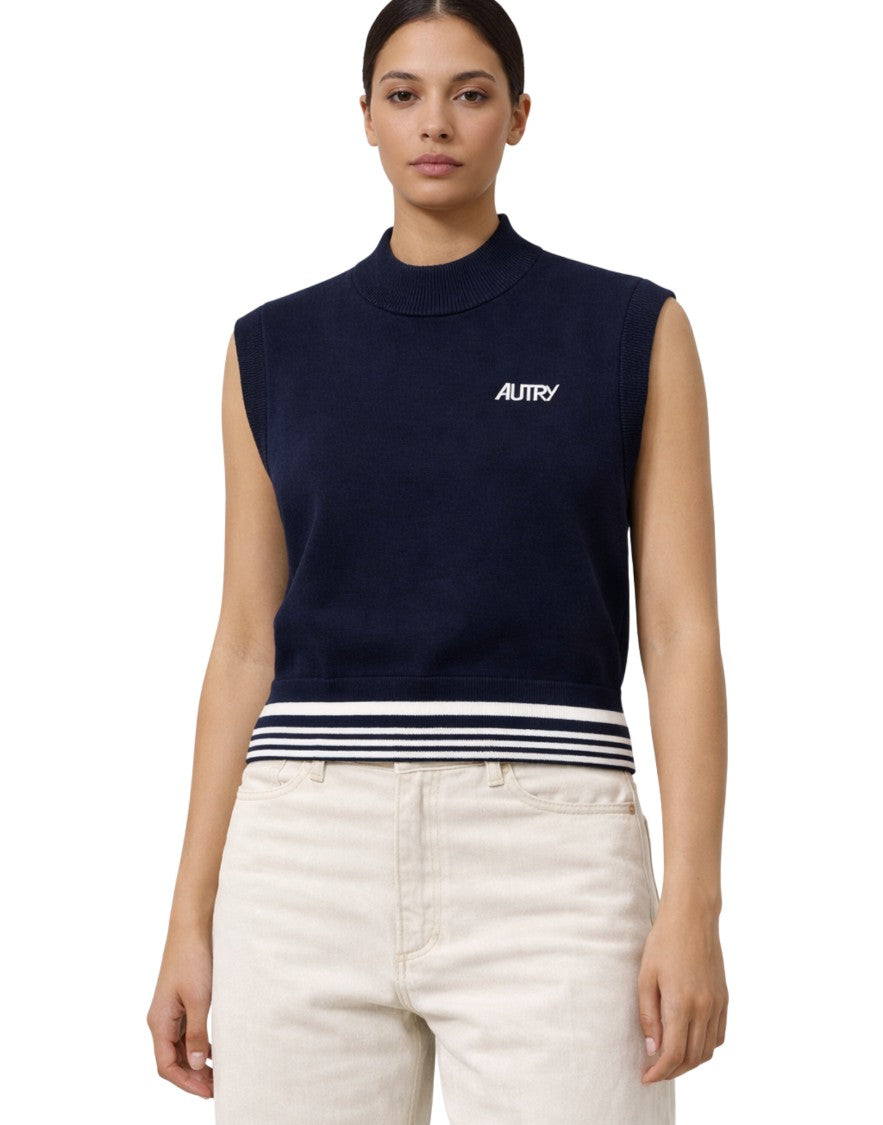 Autry Knitted Blue Women’S Vest