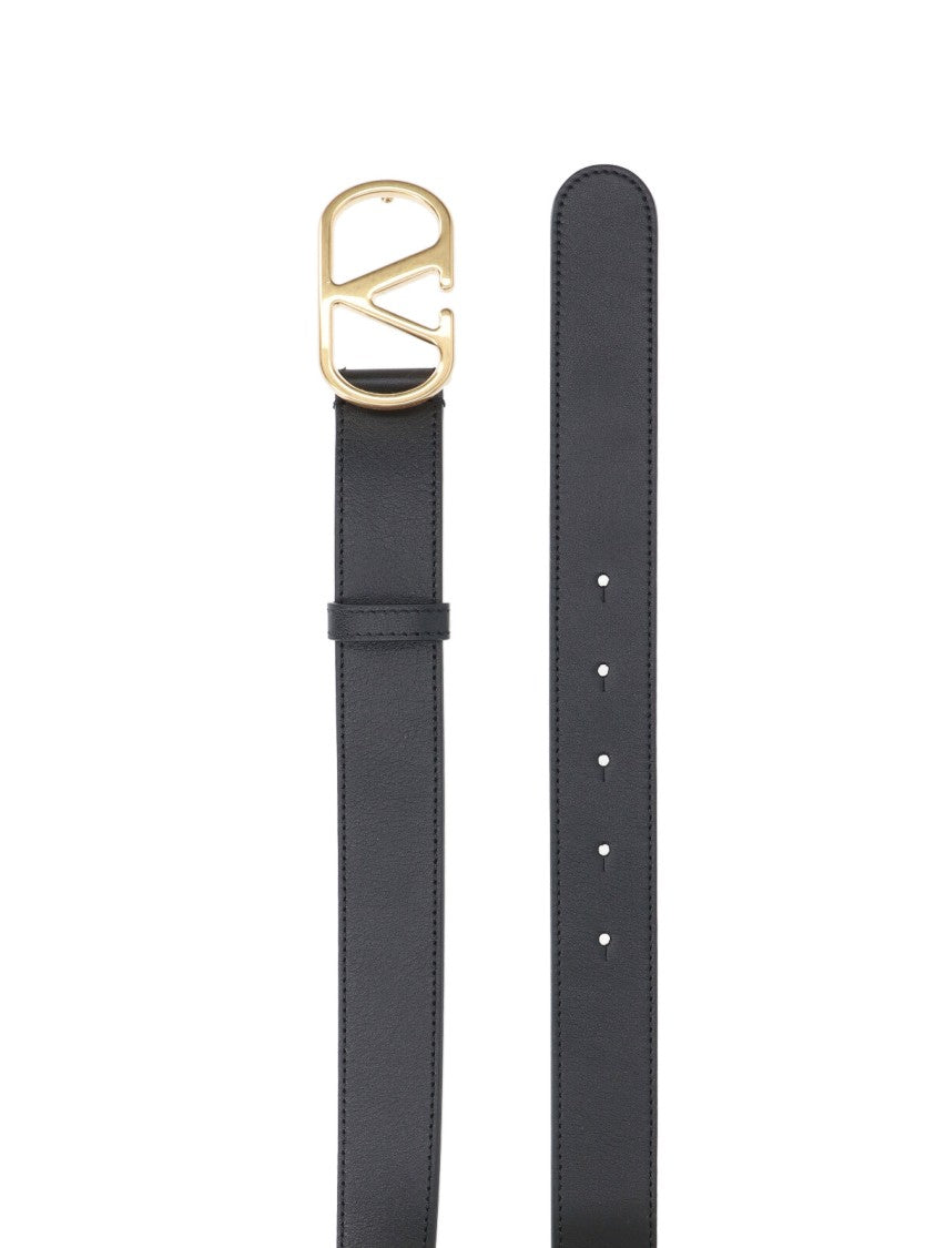 Valentino Garavani Vlogo Signature Belt – Black