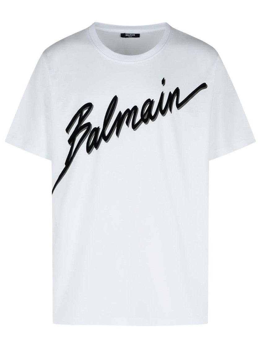 Balmain White Crew Neck T-Shirt