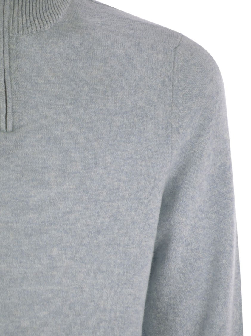 Fedeli Favonio Persia - Cashmere Half-Zip Sweater