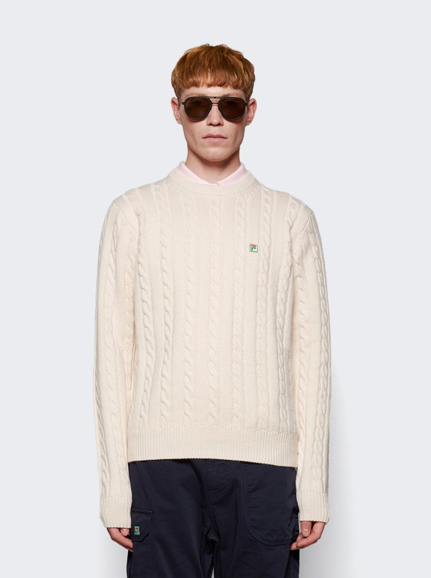 Fila+ F+ Cable Knit Crewneck Sweater