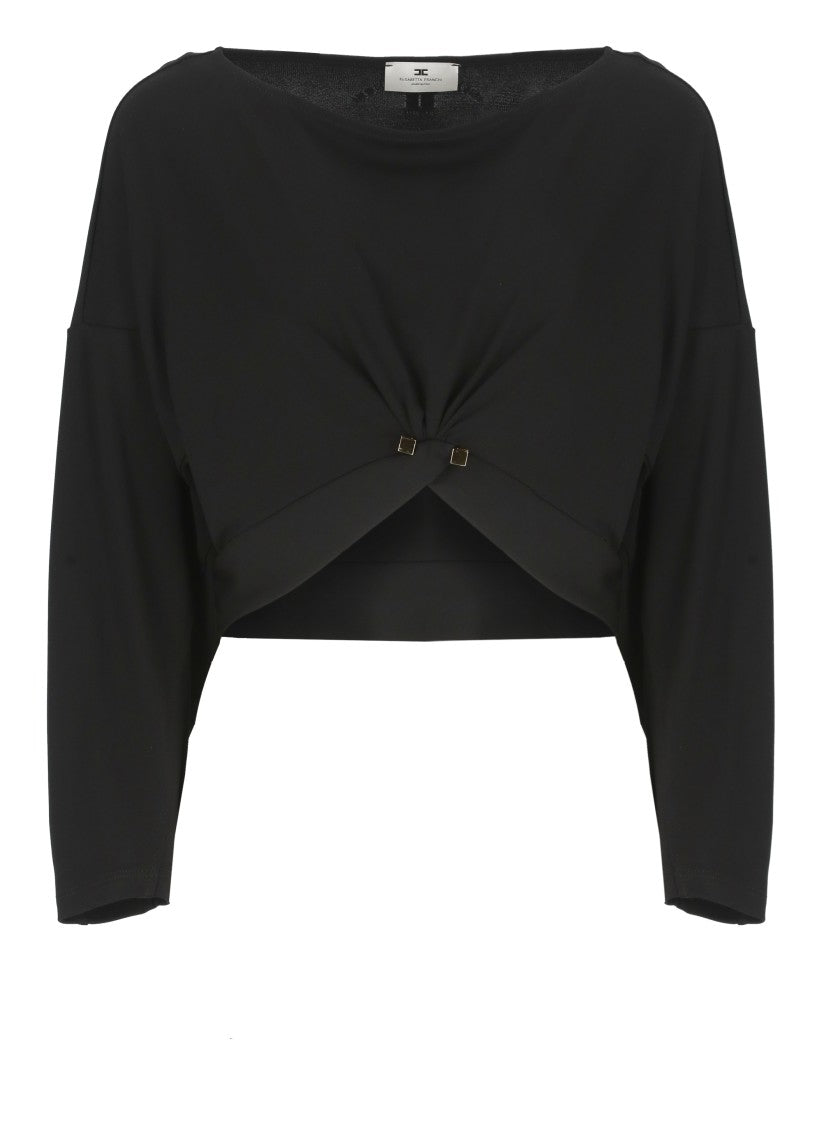 Elisabetta Franchi Black Viscose Sweater
