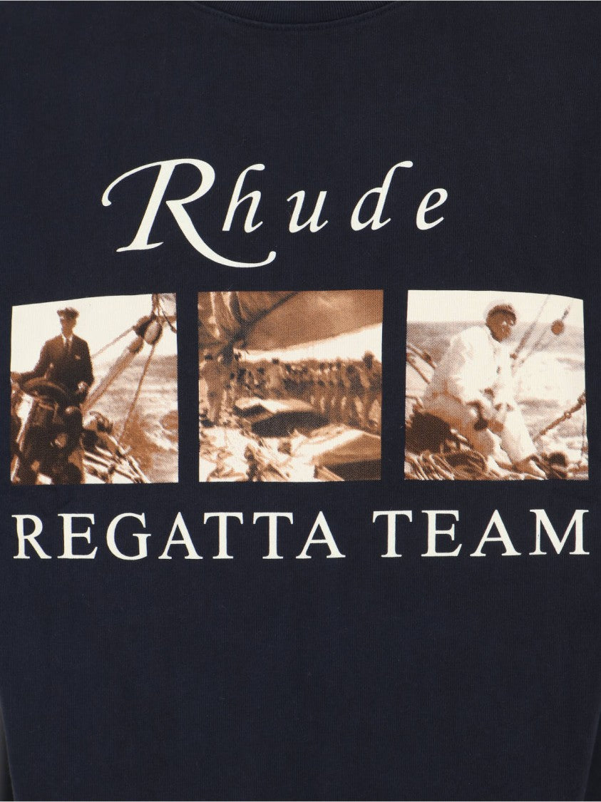 Rhude Classic Black T-Shirt With Crew Neckline And Timeless Appeal