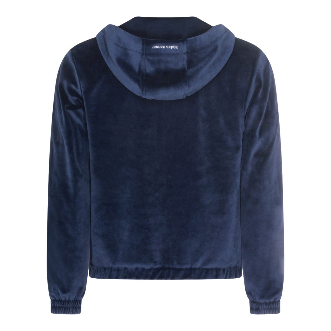 Adidas By Wales Bonner Navy Blue Velour Zip-Up Hoodie