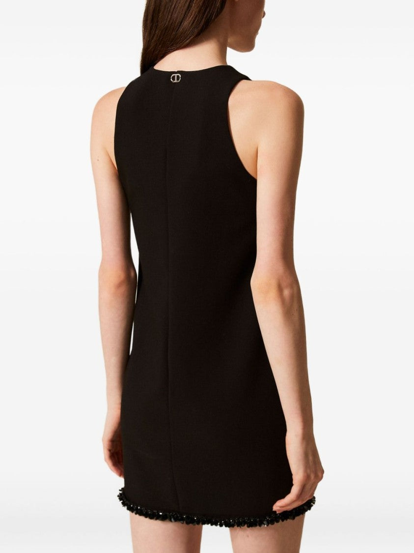 Twin-Set Mini Dress With V-Neckline