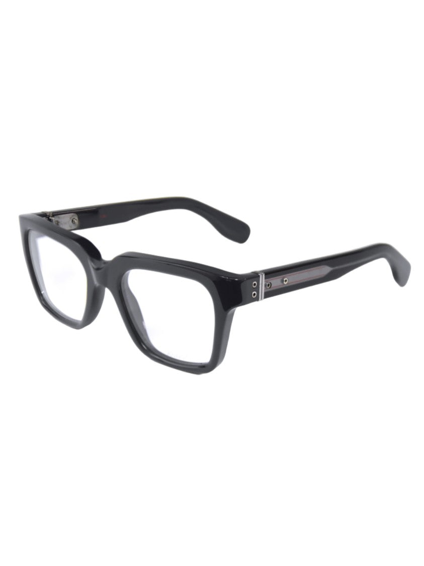 Kiurv Grey Acetate Optical Frames With Bold Rectangular Design
