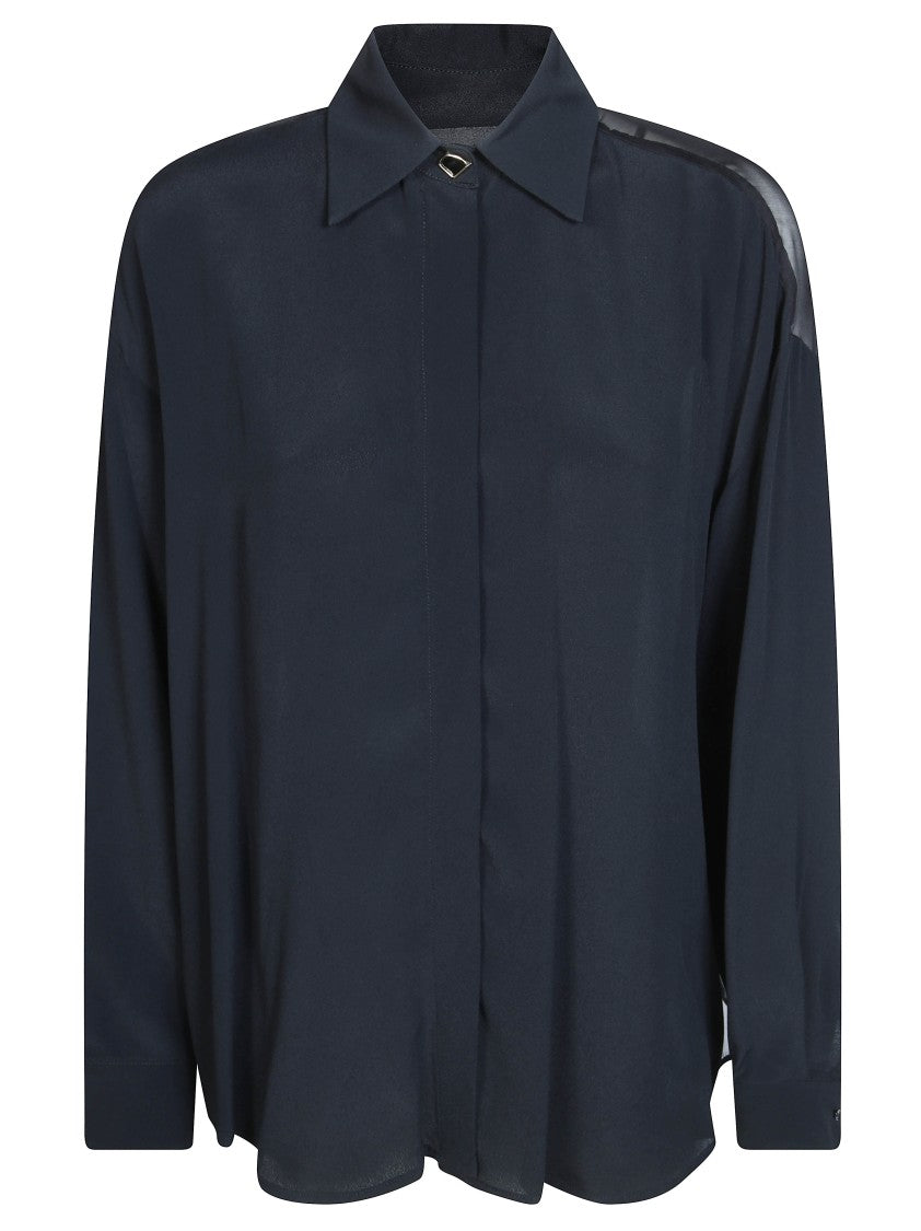 Dondup Oversized Silk-Blend Crepe De Chine Shirt