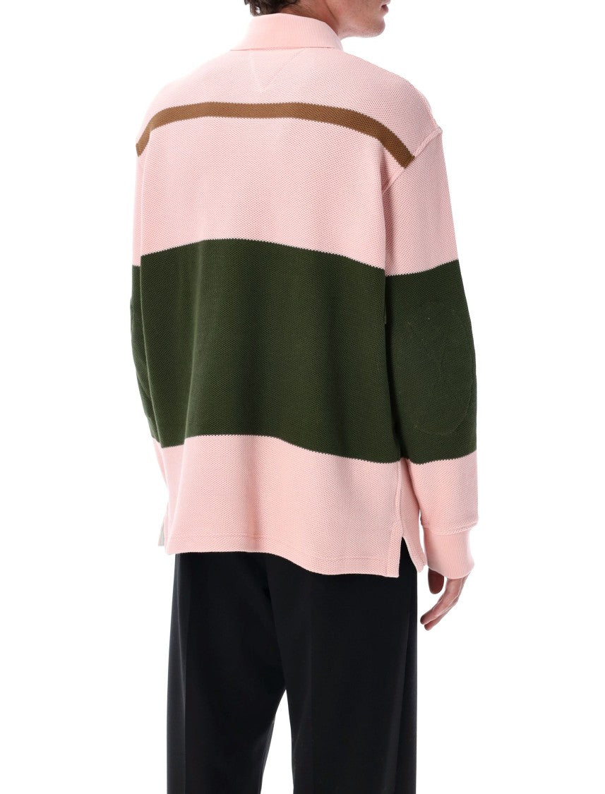 Bottega Veneta Striped Cotton Piqué Polo Sweater