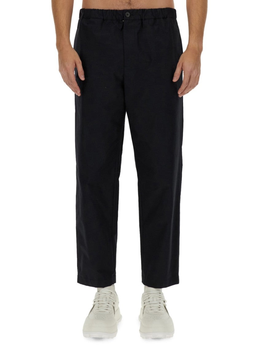 Jil Sander Regular Fit Cotton Pants With Classic Waistband