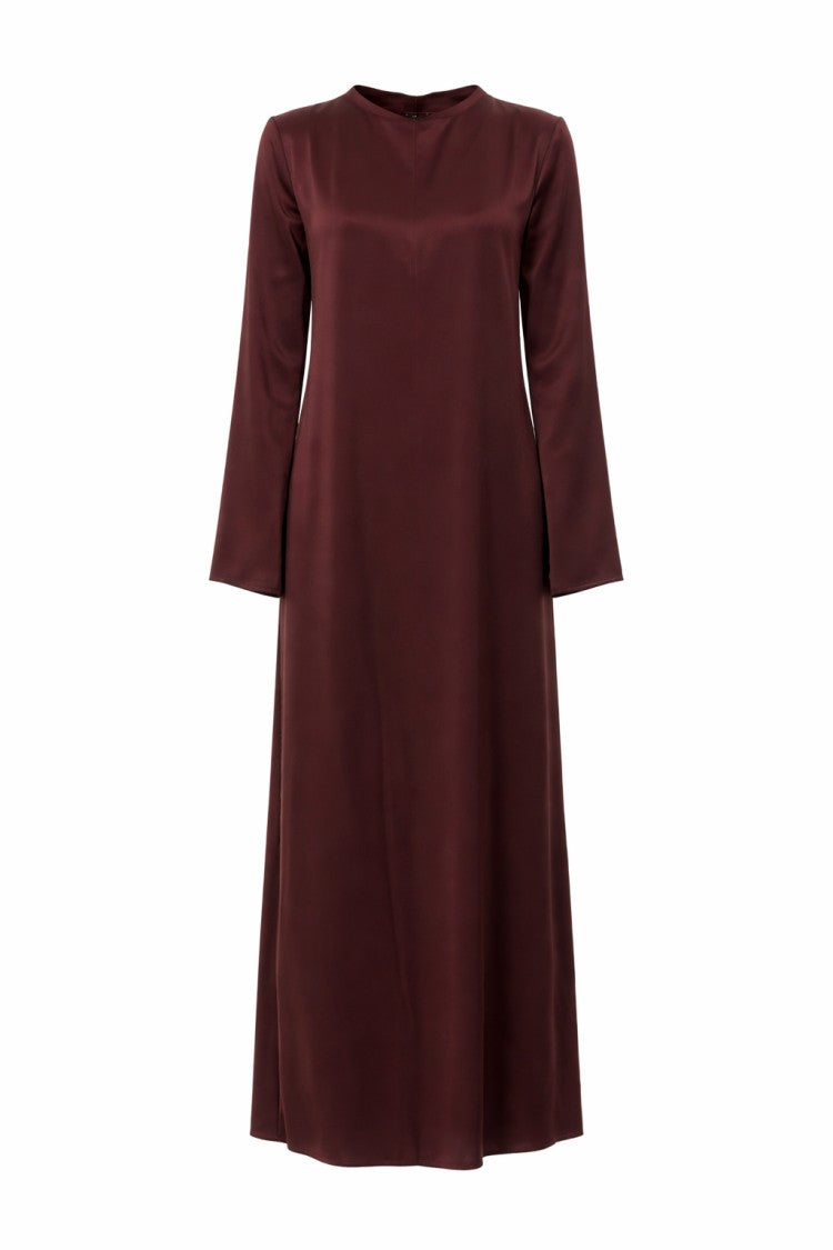 Forte Forte Flowing Long Dress With Round Neckline