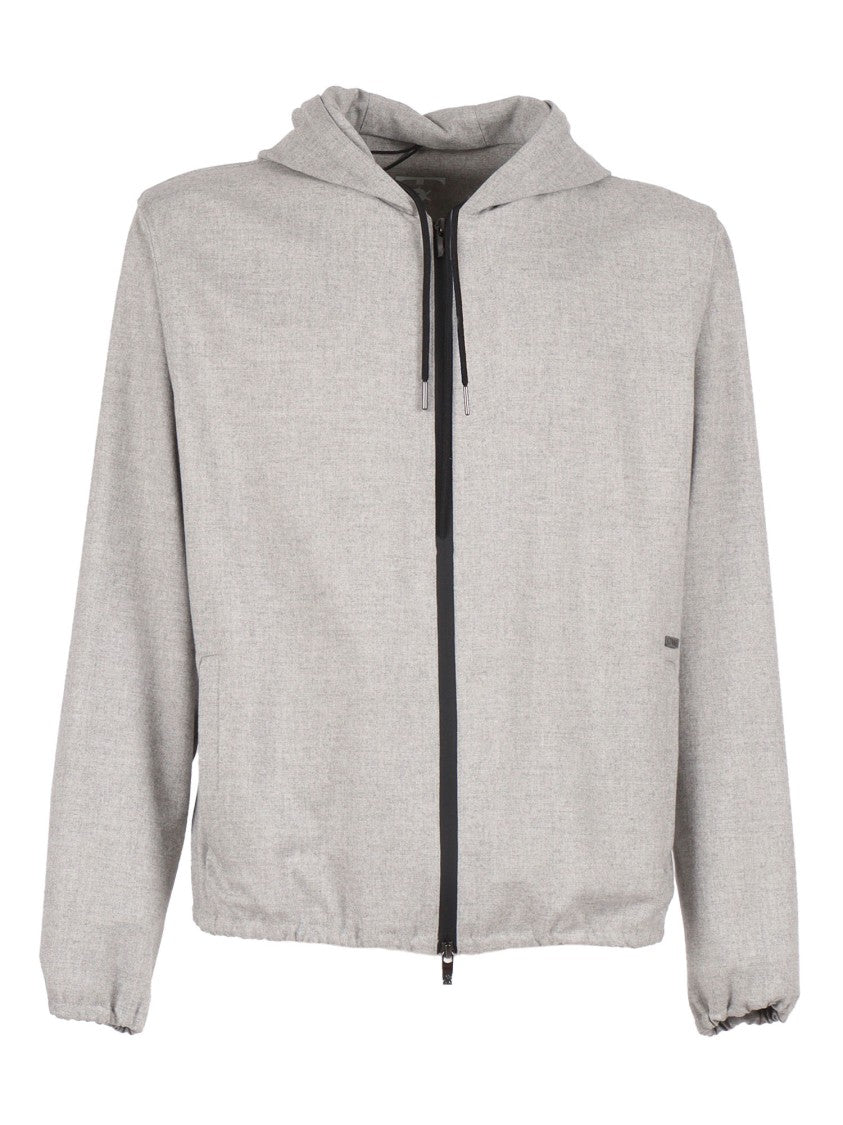 Tombolini Lightweight Hooded Jacket With Textured Finish
