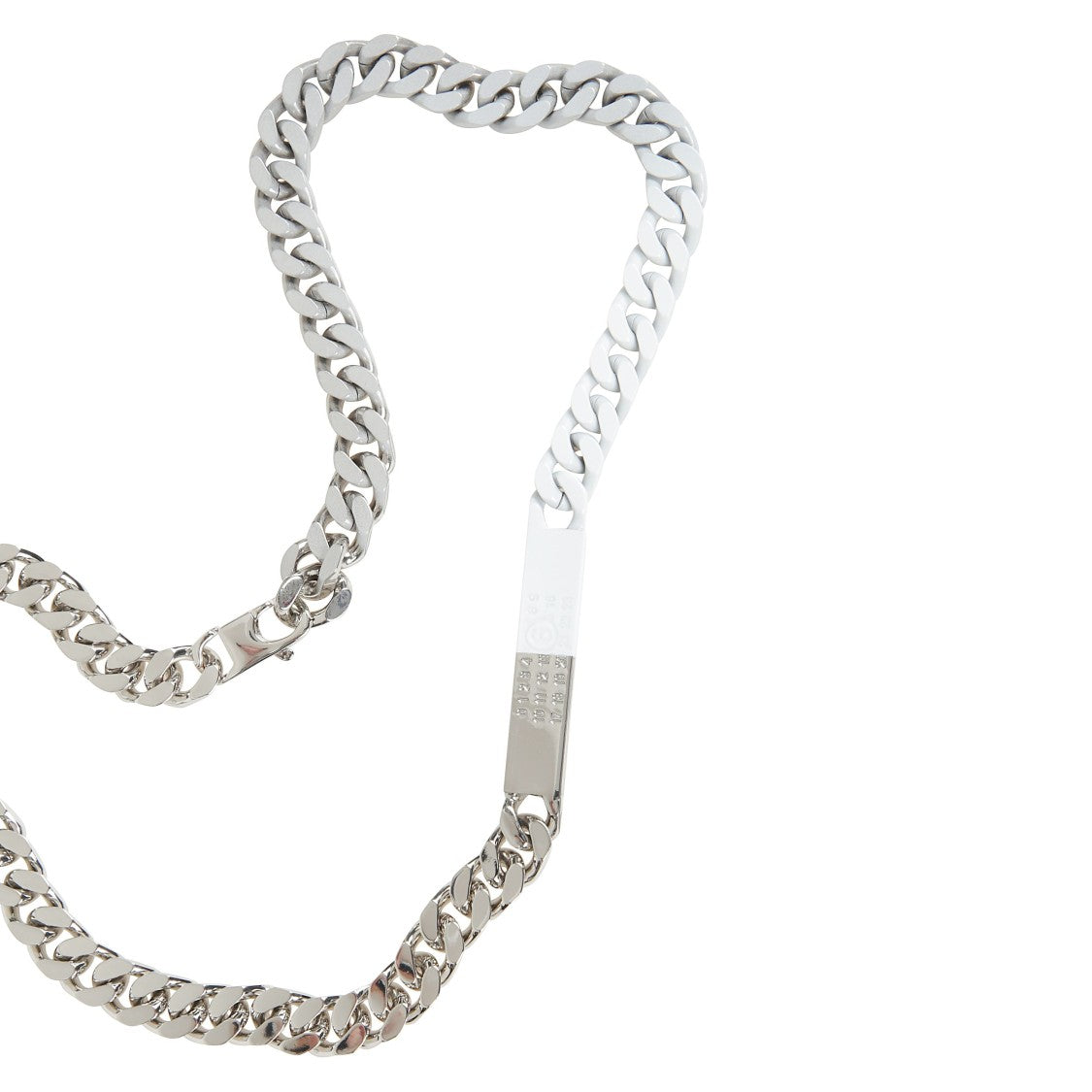 Mm6 By Maison Margiela Silver Chain-Link Number Necklace