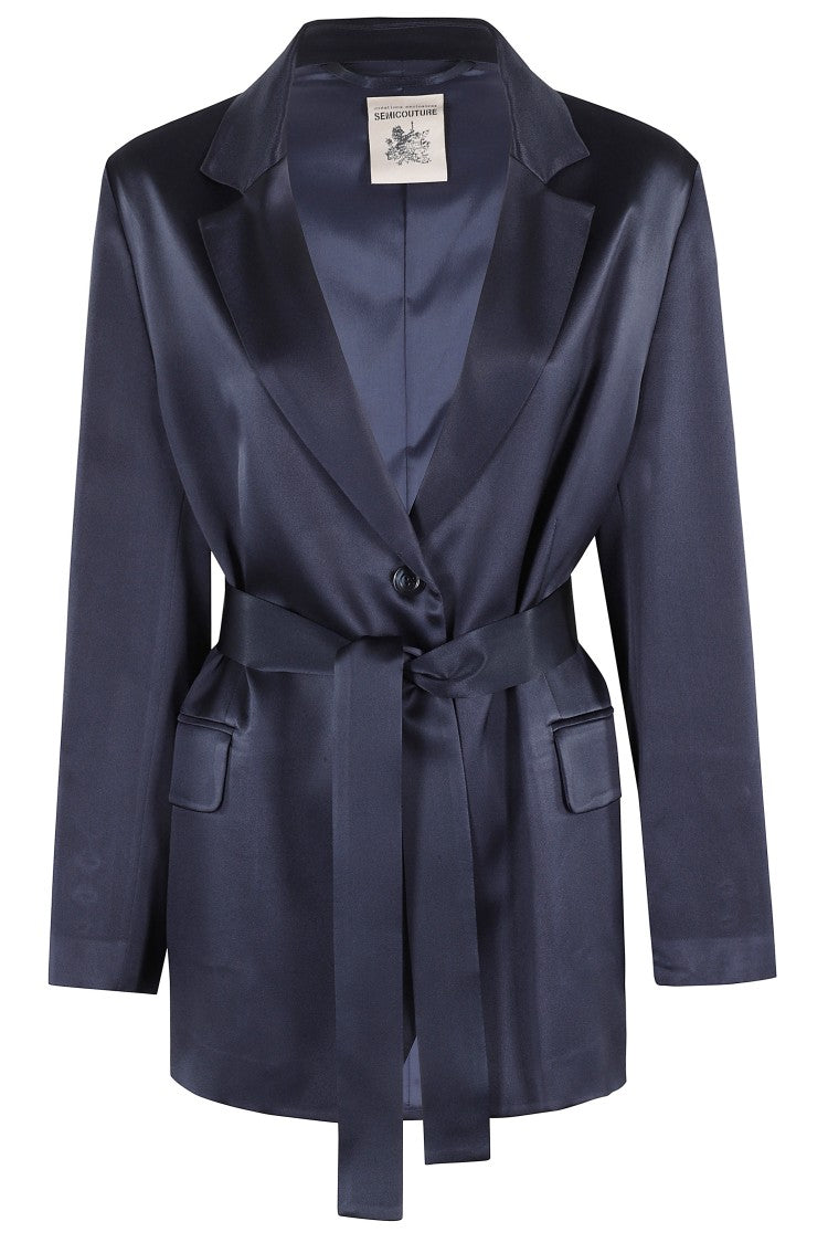 Semi Couture Christiana Satin-Finish Blazer