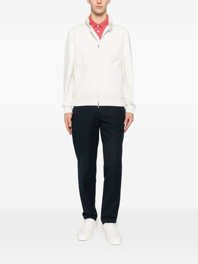 Brunello Cucinelli High Collar Lightweight Jacket With Design