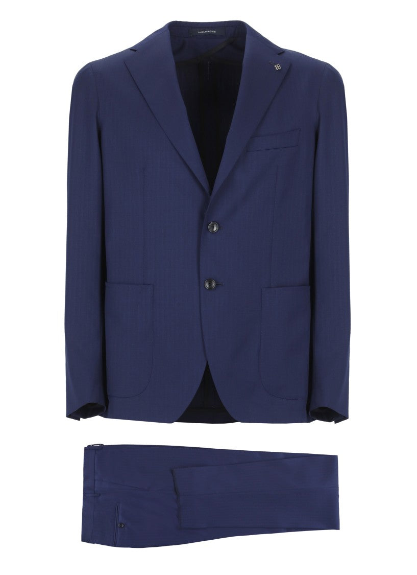 Tagliatore Blue Wool Suit