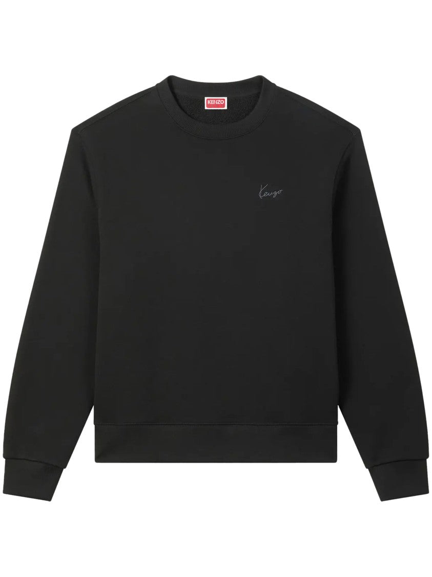 Kenzo Minimalist Embroidered Black Sweater