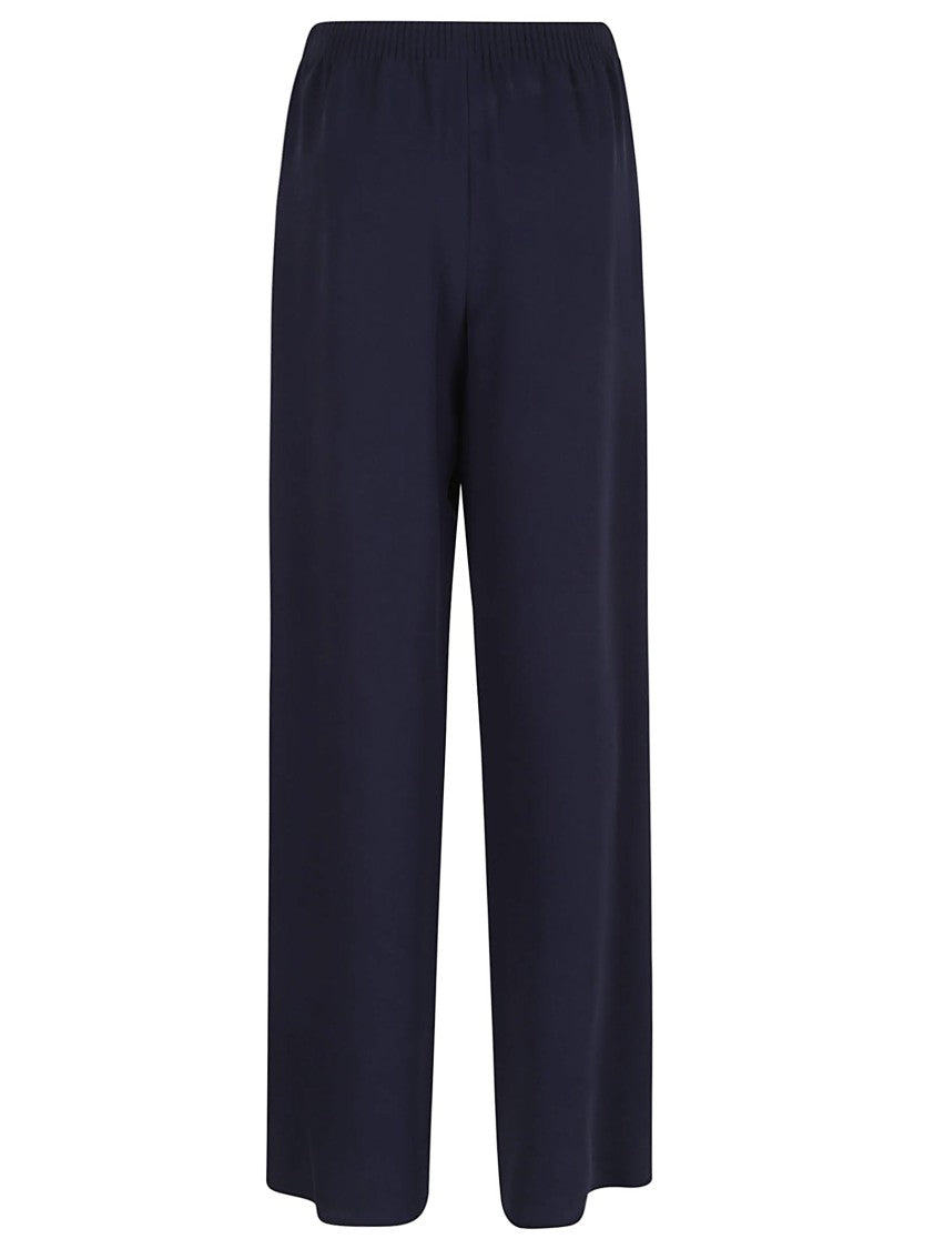 Valentino Indigo Blue Silk Trousers