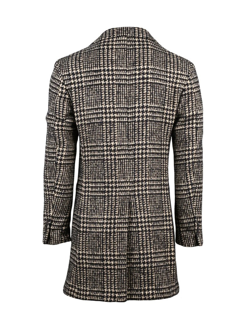 Luigi Bianchi Beige-Brown Cotton-Blend Coat