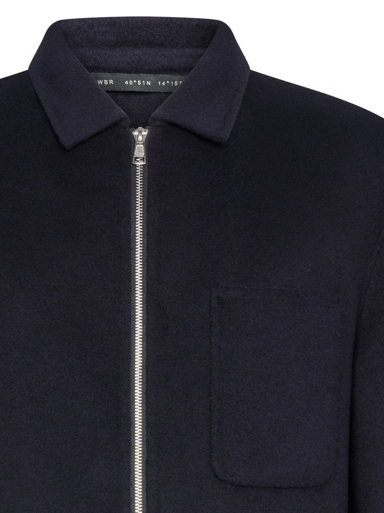Low Brand Smart Blue Jacket With Double-Slider Zip
