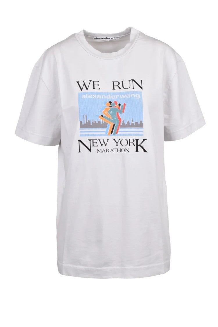 Alexander Wang Cotton T-Shirt - Light Grey