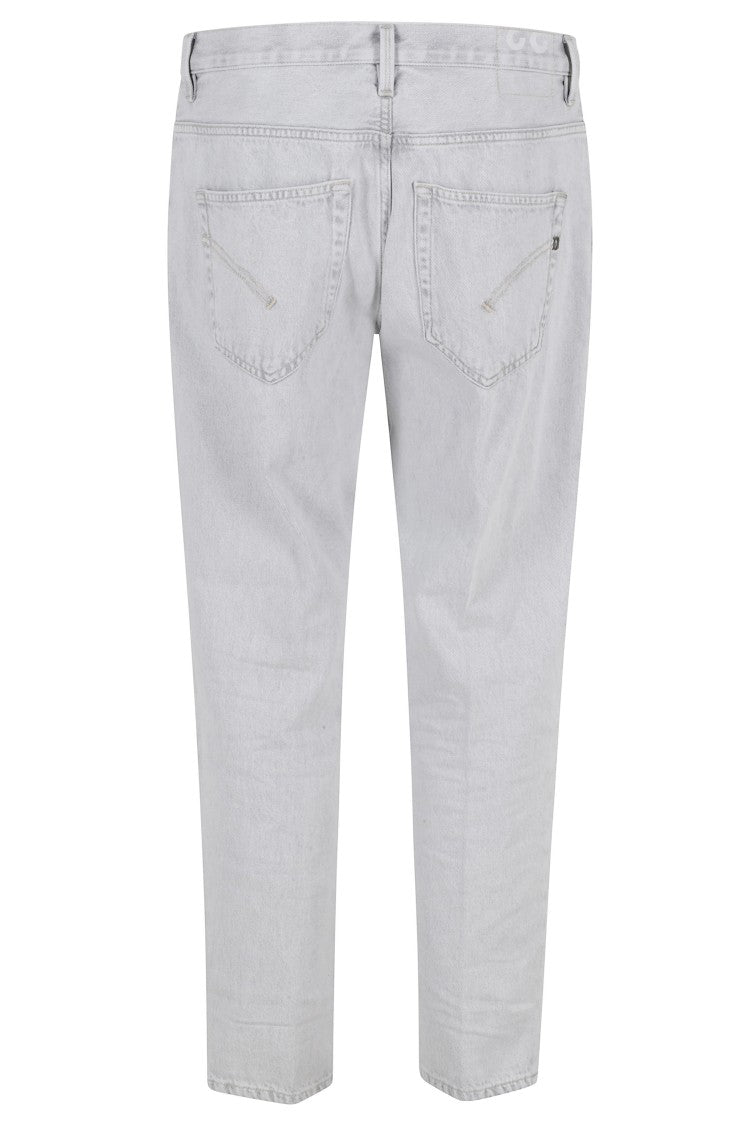 Dondup White 5-Pocket Carrot Brighton Cotton Straight-Leg Jeans