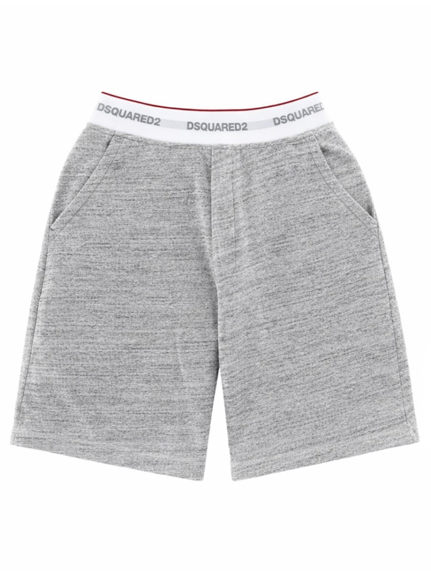 Dsquared2 Oversize Logo Repeated Waistband Shorts