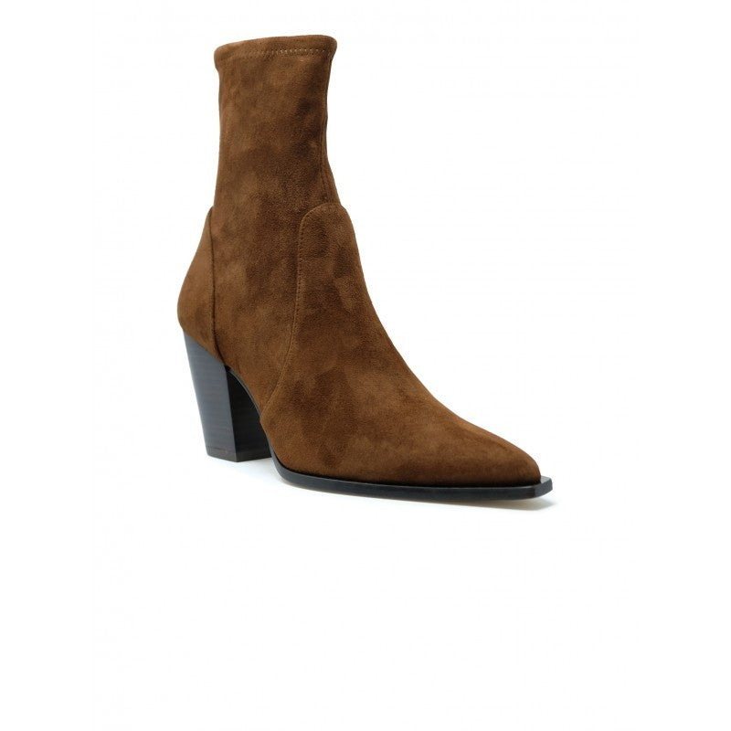 Stuart Weitzman Sm507 Coffee Suede 75 Jolene Bootie