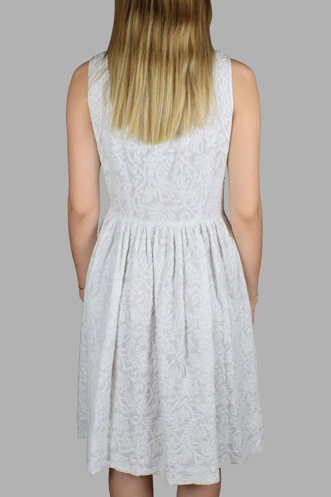Prada Suspender Mini Dress With Embroidered Detail