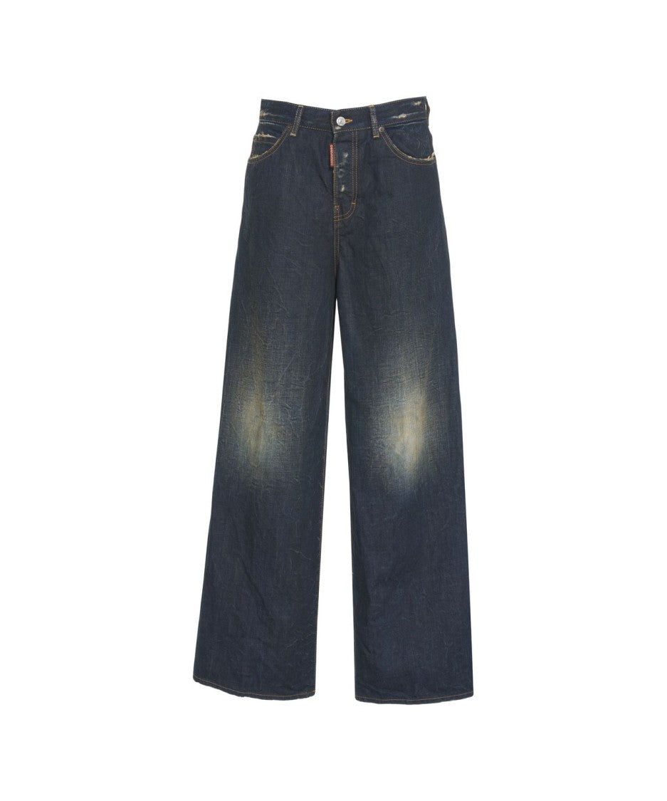Dsquared2 Wide Leg 'Traveller' Jeans