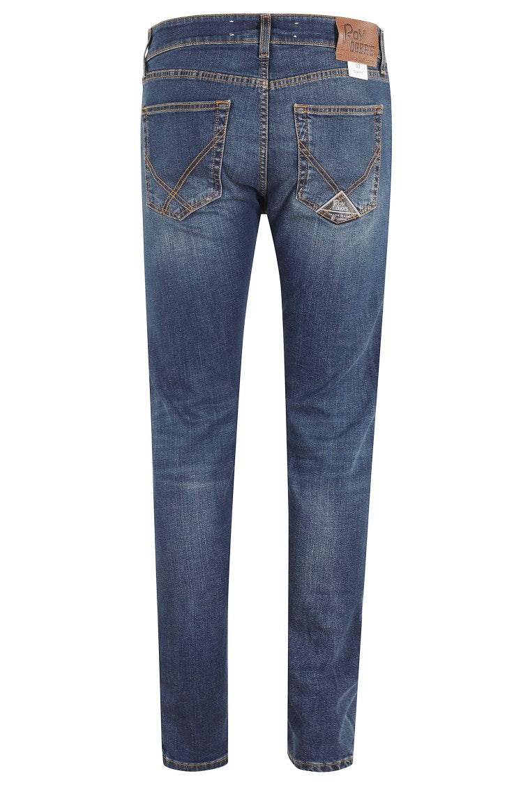 Roy Roger's Medium Blue Carlin Five-Pocket Slim Straight-Leg Jeans