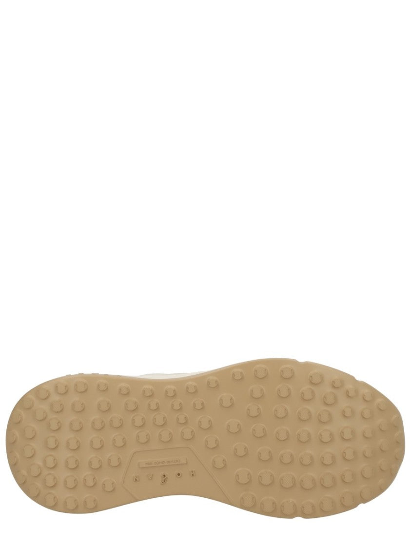 Hogan Neutrals Hi-Fi Suede Layered Sneakers