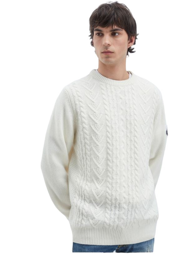 Roy Rogers Hazelnut Pattern Crew Neck Logo Sweater