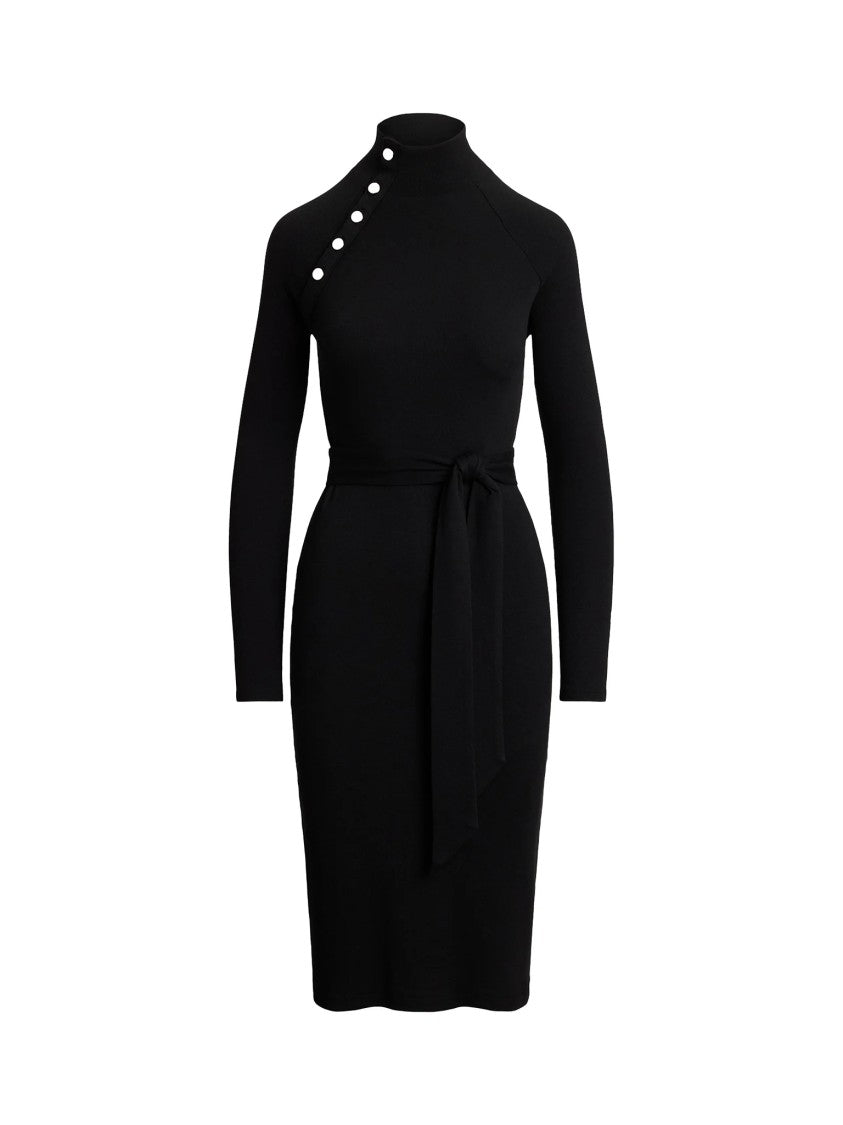 Lauren Ralph Lauren Fitted Black Long Sleeve Dress