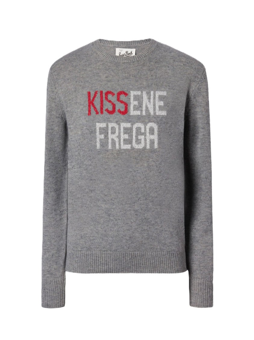 Mc2 Saint Barth Dynamic Grey Knit Sweater