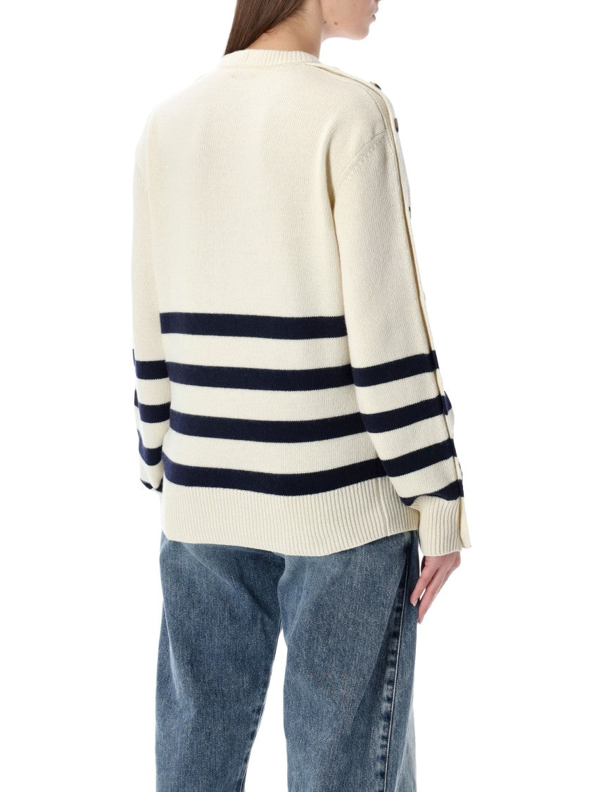 J. W. Anderson Ivory Breton Jumper With Buttoned Sleeves