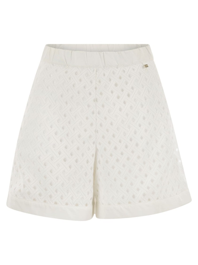 Herno Perforated Shorts With Geometric Shapes