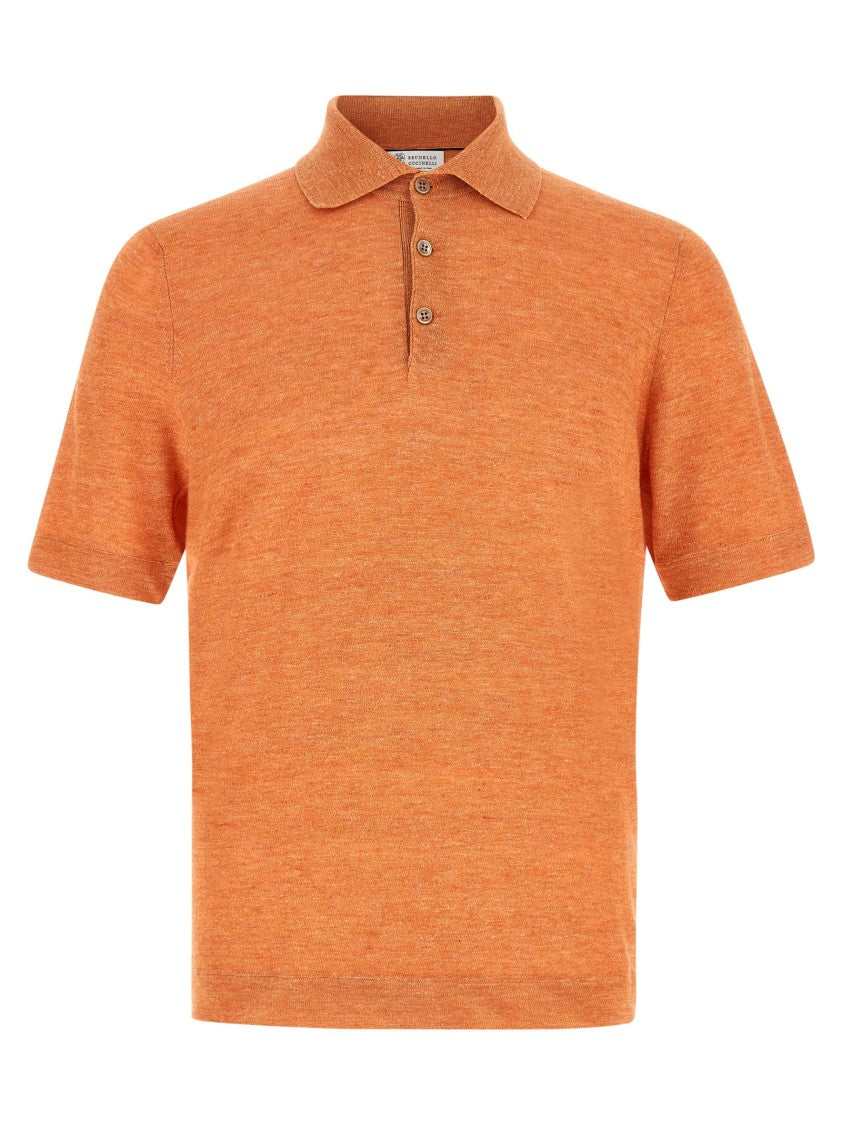 Brunello Cucinelli Linen Cotton Polo Shirt