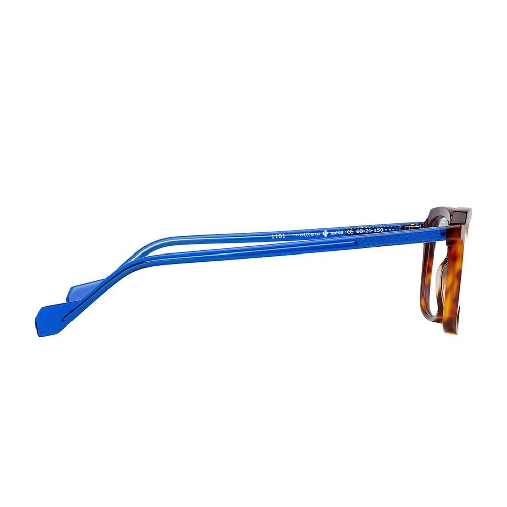 Matttew Spike Rectangular Havana Acetate Sunglasses