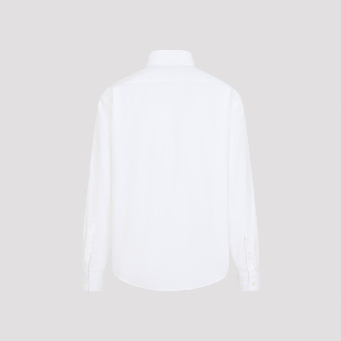 Balenciaga Classic White Button-Up Shirt With Embroidered Logo