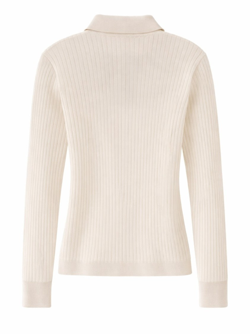 Max Mara Ribbed Cashmere-Silk Polo Shirt