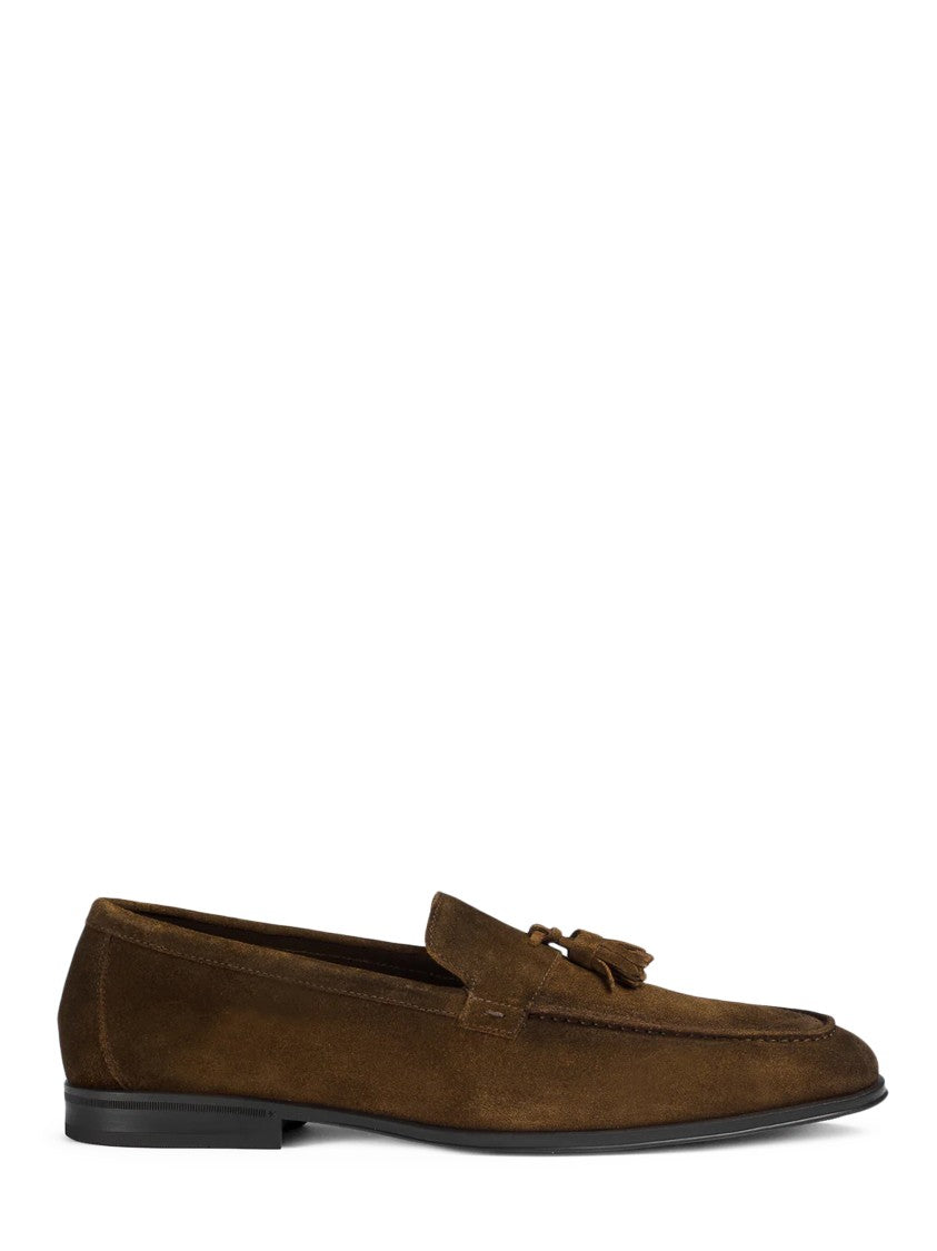 Doucal's Suede Tassel Moccasin Loafers
