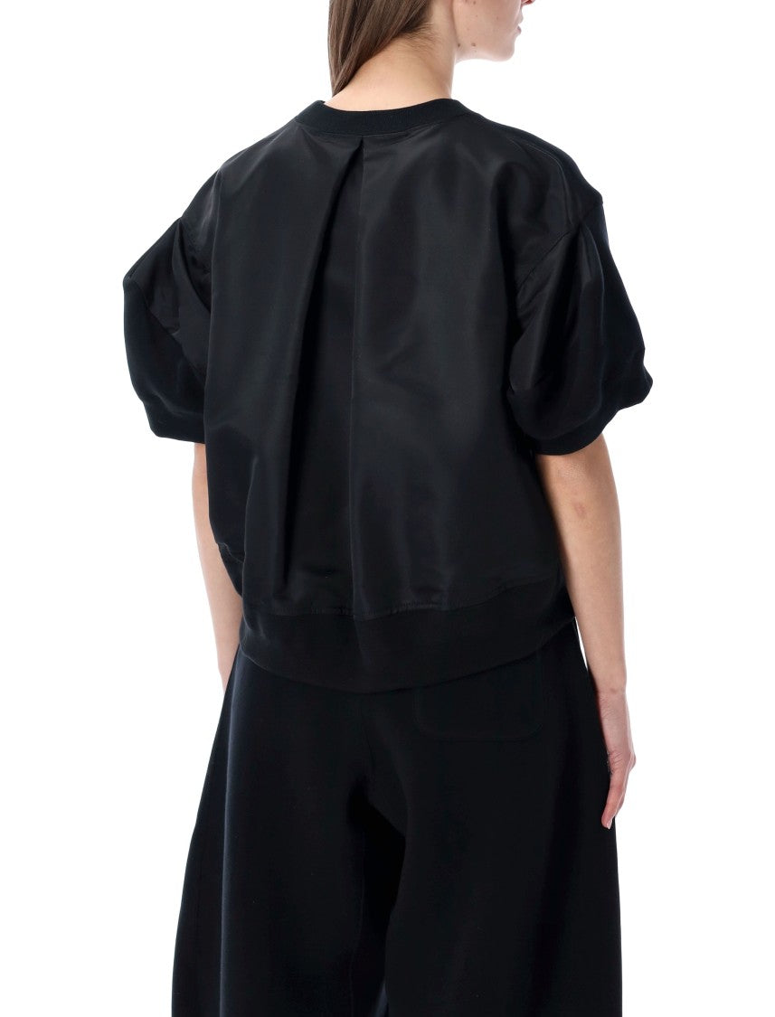 Sacai Crewneck With Short Sleeves Fleece