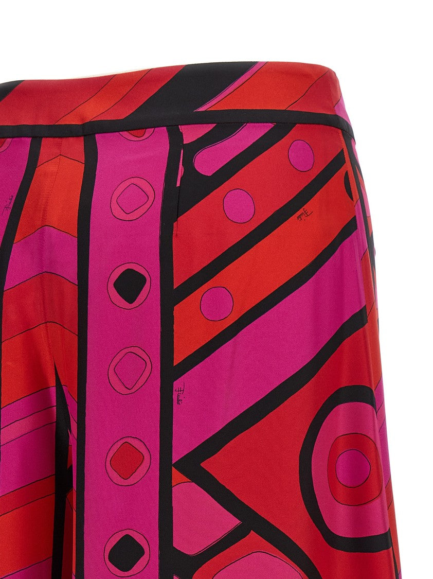 Emilio Pucci 'Vivara' Print Silk Twill Palace Trousers