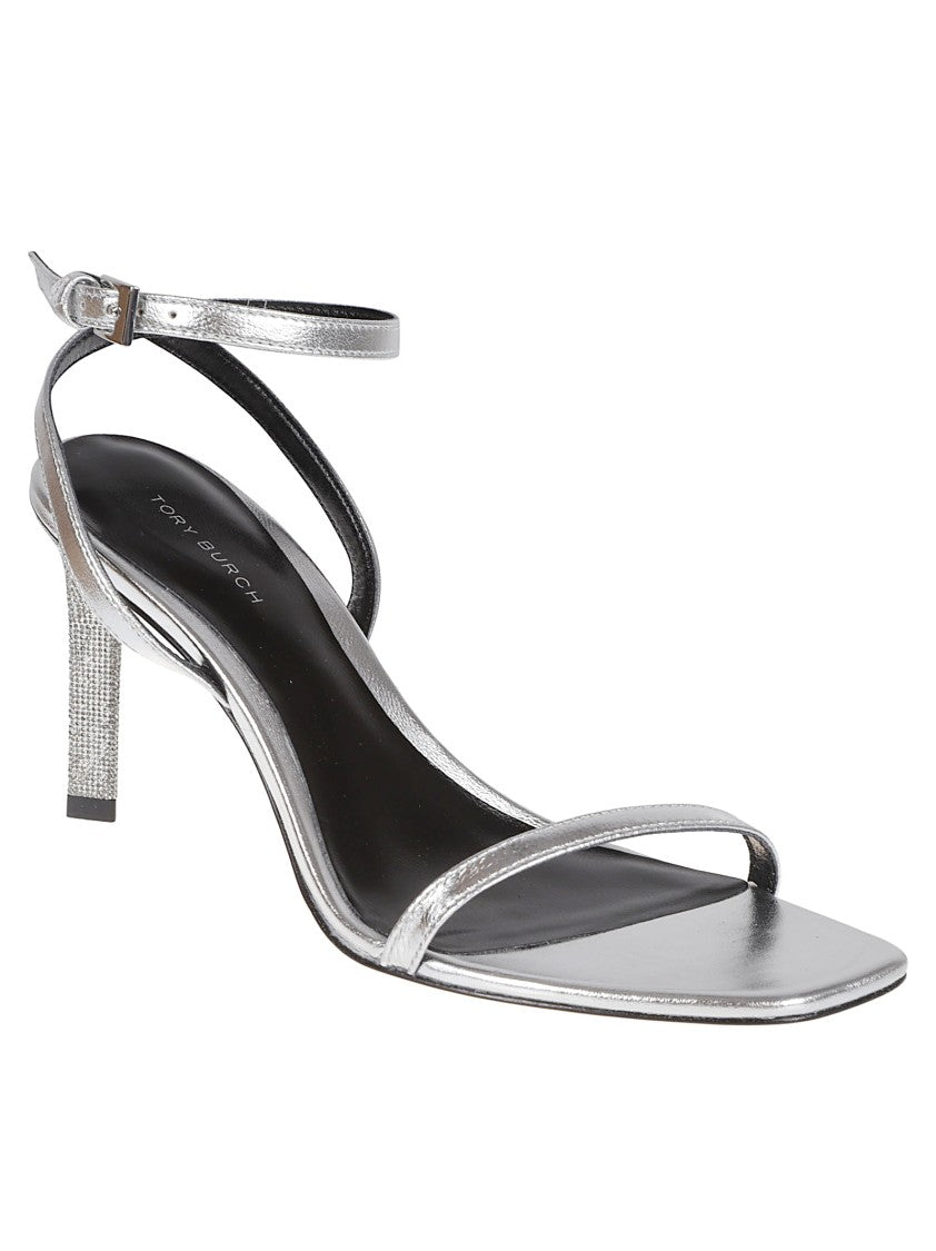 Tory Burch Pavé-Embellished Metallic Sandals