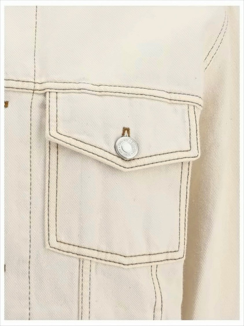 Ami Paris Classic Denim Jacket With Structured Silhouette
